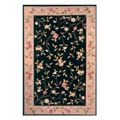 Hand-tufted Vines Black Wool Runner (2'6 x 8')