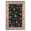 Hand-tufted Vines Black Wool Rug (5' x 8')