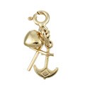 14k Yellow Gold Hope Charm