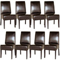 Stanton Bi-cast Leather Dining Chairs (Set of 8)