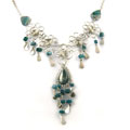 Tree Agate Necklace and Earring Set (Peru)