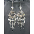 White Onyx Silver Earrings (Peru)