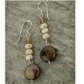 Freshwater Coin Pearl and Crystal Earrings (USA)