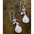 Pearl Multi-gemstone Cluster Earrings (USA)
