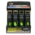 Grip 15-foot Square Ratchet Tie Down Set (4-piece)
