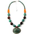 Handmade Oval Mosaic Necklace (India)