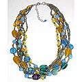 Handmade Blue Island Necklace (India)