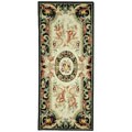Hand-hooked Fruit Harvest Black Wool Rug (2'6 x 8')