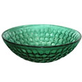 Green Circles Tempered Glass Vessel Sink