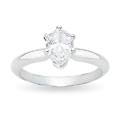 18k White Gold 1ct TDW GIA Certified Diamond Solitaire Ring (D, SI1)