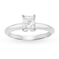 18k White Gold 7/8ct TDW GIA Certified Diamond Solitaire Ring (D, VS2)