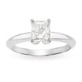 18k White Gold 1ct TDW GIA Certified Diamond Solitaire Ring (E, VS2)