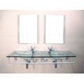 Glass Bathroom Double Sink Vanity Set