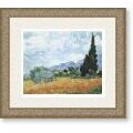 van Gogh Yellow Wheat & Cypresses Framed Art Print