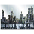 The New York Skyline 4-panel Wall Mirror