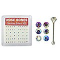 Sterling Silver Assorted Nose Bones (Case of 52)