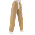 Khaki Unisex Drawstring Scrub Pants