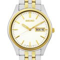 Seiko Mens White Dial 2-tone Stainless Steel Watch