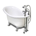 Ascot Chrome Clawfoot Slipper Bathtub Package