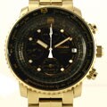 Seiko Mens Goldtone Flight Chronograph Watch