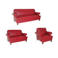 Vibrant Red Sofa, Loveseat and Chair Set