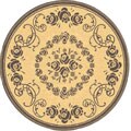 Courtyard Garden Natural Indoor/ Outdoor Rug (6'7 Round)