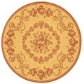 Courtyard Garden Natural Indoor/ Outdoor Rug (6'7 Round)