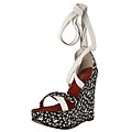 Dolce & Gabbana Flower Fabric Lace Up Wedges