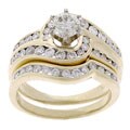 14k Gold 1-1/3ct TDW Diamond Wedding Ring Set (G, I2)