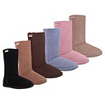 BearPaw Suede Boots with Shearling Lining