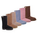 BearPaw Sheepskin 12-inch Lugged-sole Boot