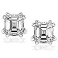 14k White Gold 3/4ct TDW Diamond Stud Earrings ( HI/ VS2-SI1)