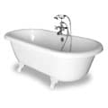 Celine White Clawfoot Double-ended Bathtub Package