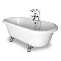Celine Chrome Clawfoot Double-ended Bathtub Package
