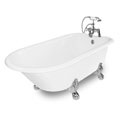 Windsor Chrome Clawfoot Cast Iron Bathtub Package
