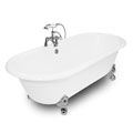 Winston Chrome Clawfoot Cast Iron Bathtub Package