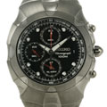 Seiko Mens Black Chronograph Titanium Watch