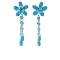 Handmade Blossom Blessing Turquoise Earrings (Thailand)