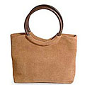 Leather Natural Tan Tote Handbag (Peru)