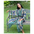 Women's Jungle Waves Batik Robe (Indonesia)