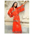 Women's Sunset Red Batik Robe (Indonesia)