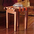 Net Tooled Leather Stool (Peru)