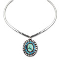 Ocean of Love Silver and Turquoise Necklace (India)