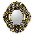 Handmade Deepest Midnight Framed Mirror (Peru)