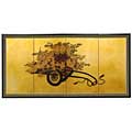 Flower Cart on Gold Leaf Silk Screen (China)