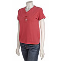 Me Time Crimson Red Wine V-neck Tee Shirt