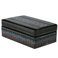 Handmade Floral Etched Lacquer Jewelry Box
