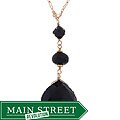 14k Goldfill Jumbo Black Onyx Briolette Pendant