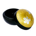 Handmade Black Lacquer Gold Decorative Sphere Box