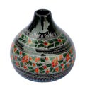 Handmade Lacquer Intricately Etched Bulb Vase